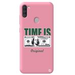 WANNA PROTECT Samsung M11 ile Uyumlu Pembe Premium İçi Kadife Money Desenli Silikon Telefon Kılıfı money_225