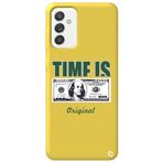 WANNA PROTECT Samsung M13 ile Uyumlu Sarı Premium İçi Kadife Money Desenli Silikon Telefon Kılıfı money_207