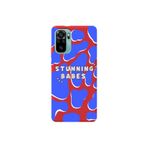 WANNA PROTECT Xiaomi Redmi Note 10 ile Uyumlu Stunning Babes Desenli Silikon Telefon Kılıfı, Kırmızı, İçi Kadife