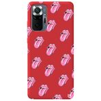 WANNA PROTECT Xiaomi Redmi Note 10 Pro ile Uyumlu Kırmızı Renkli Lips Dudak Desenli Silikon Telefon Kılıfı lips2_188