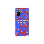 WANNA PROTECT Xiaomi Redmi Note 10 Pro Max ile Uyumlu Stunning Babes Desenli Silikon Telefon Kılıfı, Kırmızı, İçi Kadife