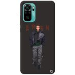 WANNA PROTECT Xiaomi Redmi Note 10s ile Uyumlu, Attack On Titan Eren Desenli, Premium Kadife İç, Silikon Telefon Kılıfı, Siyah attackontitan12_189