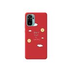 WANNA PROTECT Xiaomi Redmi Note 10s ile Uyumlu Kılıf, Kırmızı, Don't Forget To Smile Desenli, Silikon, İçi Kadife GulumsemeyiUnutma_066