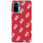 WANNA PROTECT Xiaomi Redmi Note 10s ile Uyumlu Kırmızı Renkli Lips Dudak Desenli Silikon Telefon Kılıfı lips2_189