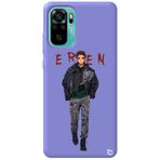 WANNA PROTECT Xiaomi Redmi Note 10s ile Uyumlu Lila, Attack On Titan Eren Desenli, Premium İçi Kadife Silikon Telefon Kılıfı attackontitan12_189