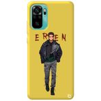 WANNA PROTECT Xiaomi Redmi Note 10s ile Uyumlu Sarı Premium İçi Kadife Attack On Titan Eren Desenli Silikon Telefon Kılıfı attackontitan12_189