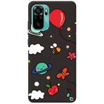 WANNA PROTECT Xiaomi Redmi Note 10s ile Uyumlu Siyah Renkli Arı Balon İçi Kadife Desenli Silikon Telefon Kılıfı aribalonn_189