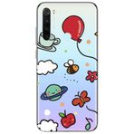 WANNA PROTECT Xiaomi Redmi Note 8 ile Uyumlu Arı Balon Tasarımlı Desenli Şeffaf Silikon Kılıf