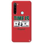 WANNA PROTECT Xiaomi Redmi Note 8 ile Uyumlu Kırmızı Premium İçi Kadife Money Desenli Silikon Telefon Kılıfı money_183