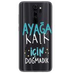 WANNA PROTECT Xiaomi Redmi Note 8 Pro ile Uyumlu Şeffaf Silikon Kılıf, Ayağa Kalk Girl Power Desenli ayagakalk_231