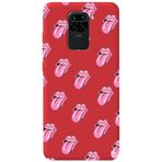 WANNA PROTECT Xiaomi Redmi Note 9 ile Uyumlu Kırmızı Renkli Lips Dudak Desenli Silikon Telefon Kılıfı lips2_184