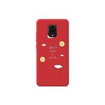 WANNA PROTECT Xiaomi Redmi Note 9 Pro ile Uyumlu Kılıf, Kırmızı, Don't Forget To Smile Desenli, Silikon, İçi Kadife GulumsemeyiUnutma_064