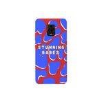 WANNA PROTECT Xiaomi Redmi Note 9 Pro ile Uyumlu Stunning Babes Desenli Silikon Telefon Kılıfı, Kırmızı, İçi Kadife