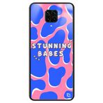 WANNA PROTECT Xiaomi Redmi Note 9 Pro ile Uyumlu Stunning Babes Premium Desenli Glossy Kılıf, Mavi-Pembe stunningbabesglossy_189