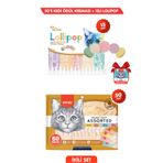 Wanpy 2li Ödül Seti: 50 Adet 4 Lezzet Krema Kedi Ödülü + 15li Ranova Maltlı Kedi Lolipopu Ezme Hediyeli