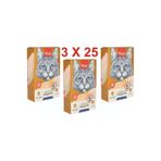 Wanpy 3 Paket Creamy Karışık Krema Sıvı Kedi Ödül Maması 75 Adet