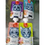 Wanpy 4 Çeşit Karma Kedi Et Ezmesi 90 gr Tavuk, Ördek, Somon ve Ton Balığı Lezzetleri İçin