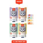 Wanpy 4 Lezzet 25LI Fırsat Seti Kedi Ödül Kreması Tavuk & Ton & Yengeçli 100X14GR - -