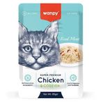 Wanpy 85 gr Super Premium Pouch Tavuklu ve Morina Balıklı Yaş Kedi Maması