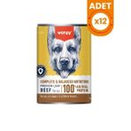 Wanpy Biftekli Tahılsız Yetişkin Konserve Köpek Maması - 375 Gr 12 Adet