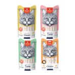 Wanpy Creamy Cat Treat Karışık Krema Sıvı Kedi Ödül Maması 14 Gr X 100 Adet (bursamagaza16)
