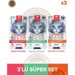 Wanpy Digestive-Skin Coat-Join Fonksiyonel Kedi Krema Ödülü Mix Paket 5X14GR 3lü Set - 5X 14 gr