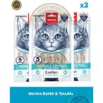 Wanpy Hairball Control Morina Balığı-Tavuk Kedi Krema Ödülü 5X14GR 3lü Set
