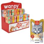 Wanpy Karışık Sıvı Kedi Ödül Maması 30 Adet x 14 Gr 8 Farklı Lezzet ile Eğlenceli