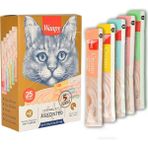Wanpy Karışık Sıvı Kedi Ödülü 25x14 gr 5 Lezzetli Seçenekle Yetişkin Kediler İçin