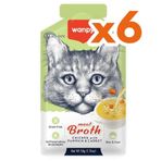 Wanpy Meat Broth Kediler İçin Bal Kabağı Ve Havuçlu Tavuk Eti Tahılsız Ek Besin Çorbası 50 Gr X 6 Adet