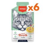 Wanpy Meat Broth Kediler İçin Ton Balığı Eti Tahılsız Ek Besin Çorbası 50 Gr X 6 Adet