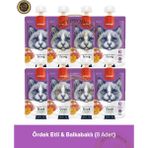 Wanpy Ördek & Bal Kabak Kedi Et Ezmesi Kedi Ödül Maması Seti 8x90 gr - 90 g × 8 Paket