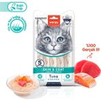Wanpy Skin&coat Ton Balığı&somon Krema 5X14 gr Kedi Ödül Maması STT:02/2027