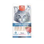 Wanpy Superfood Ton Balıklı, Yaban Mersini & Kızılcıklı – Krema Kedi Ödülü 5×14 g