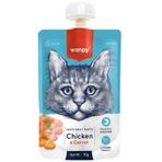 Wanpy Tasty Meat Paste Taze Tavuk Etli Ve Havuçlu 90 gr Kedi Et Ezmesi