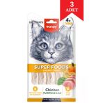 Wanpy Tavuklu Balkabaklı Ve Kara Lahanalı Krema Kedi Ödül Maması 14 Gr X 5'Li 3 Adet