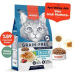 Wanpy Tavuklu Tahılsız Yetişkin Kedi Maması 1.5 kg - 1 kg