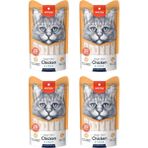 Wanpy Tavuklu ve Yengeçli Destekleyici Krema Kedi Ödül Maması 14gr (25'li) - 4 Paket
