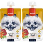Wanpy Taze Sığır Etli ve Havuçlu Et Ezmesi Doğal 2x90 gr Köpek Ödülü