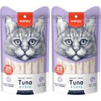 Wanpy Ton Balığı ve Yengeçli Destekleyici Krema Kedi Ödül Maması 14gr (25'li) - 2 Paket