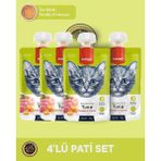 Wanpy Ton Balık & Tavuk & Havuç Kedi Et Ezmesi Kedi Ödül Maması Seti 4x90 gr - 90 G × 4 Paket