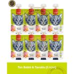 Wanpy Ton Balık & Tavuk & Havuç Kedi Et Ezmesi Kedi Ödül Maması Seti 8x90 gr - 90 g × 8 Paket