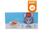 Wanpy Ton Balıklı ve Morina Balıklı Alutray Yetişkin Konserve Kedi Maması - 6 Adet 6x40 Gr