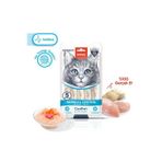 Wanpy Tüy Yumağı Önleyici Kedi Ödül Maması Morina Balığı & Tavuk Hairball Control Kedi Ödül Kreması 5x14gr