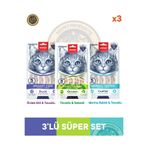 Wanpy Urinary-Kidney Health-Hairball Control Fonksiyonel Kedi Krema Ödülü Mix Paket 5X14GR 3lü Set