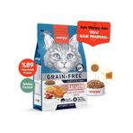 Wanpy With Oven Baked Bites Somonlu Tahılsız Yetişkin Kedi Maması 1500 G