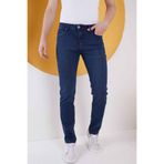 wanted Erkek Koyu Lacivert Düz Regular Fit Likralı Düz Paça Kot Pantolon