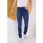 wanted Erkek Mavi Düz Regular Fit Likralı Düz Paça Kot Pantolon