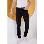 wanted Erkek Siyah Düz Regular Fit Likralı Düz Paça Kot Pantolon