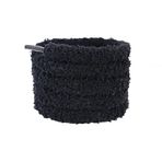 WANYI Pelüş bağcık, 2 çift, 1 cm genişliğinde, pelüş bağcık, kabarık bağcık, düz, çift katmanlı tüylü ayakkabı bağcığı, spor ayakkabı, yelken bezi, ayakkabı bağcığı, Siyah, 120